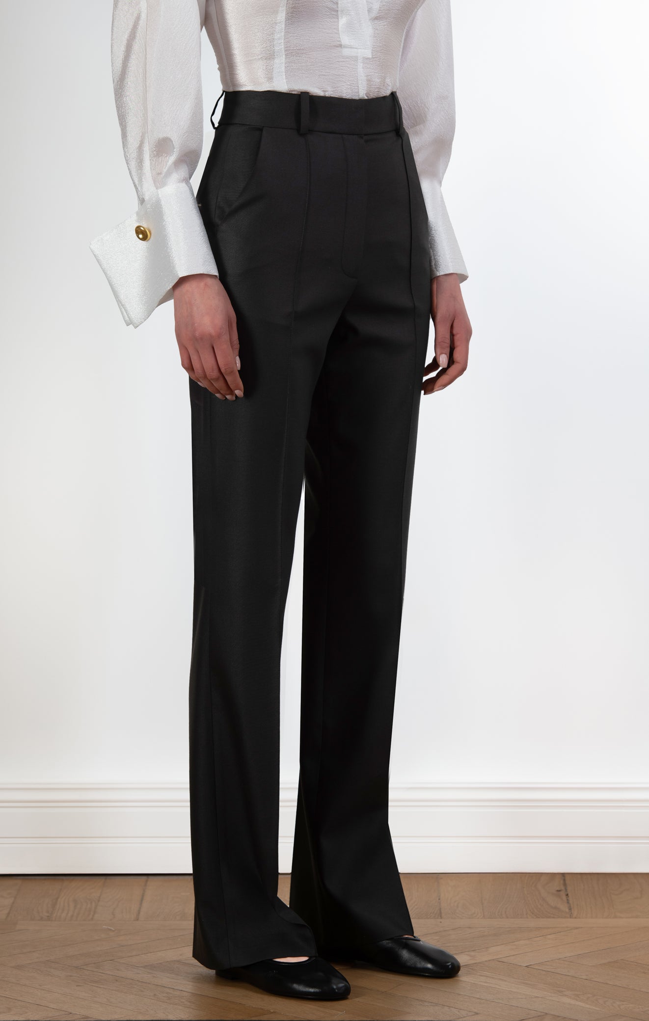 PAMELA Straight Leg Crepe Trousers
