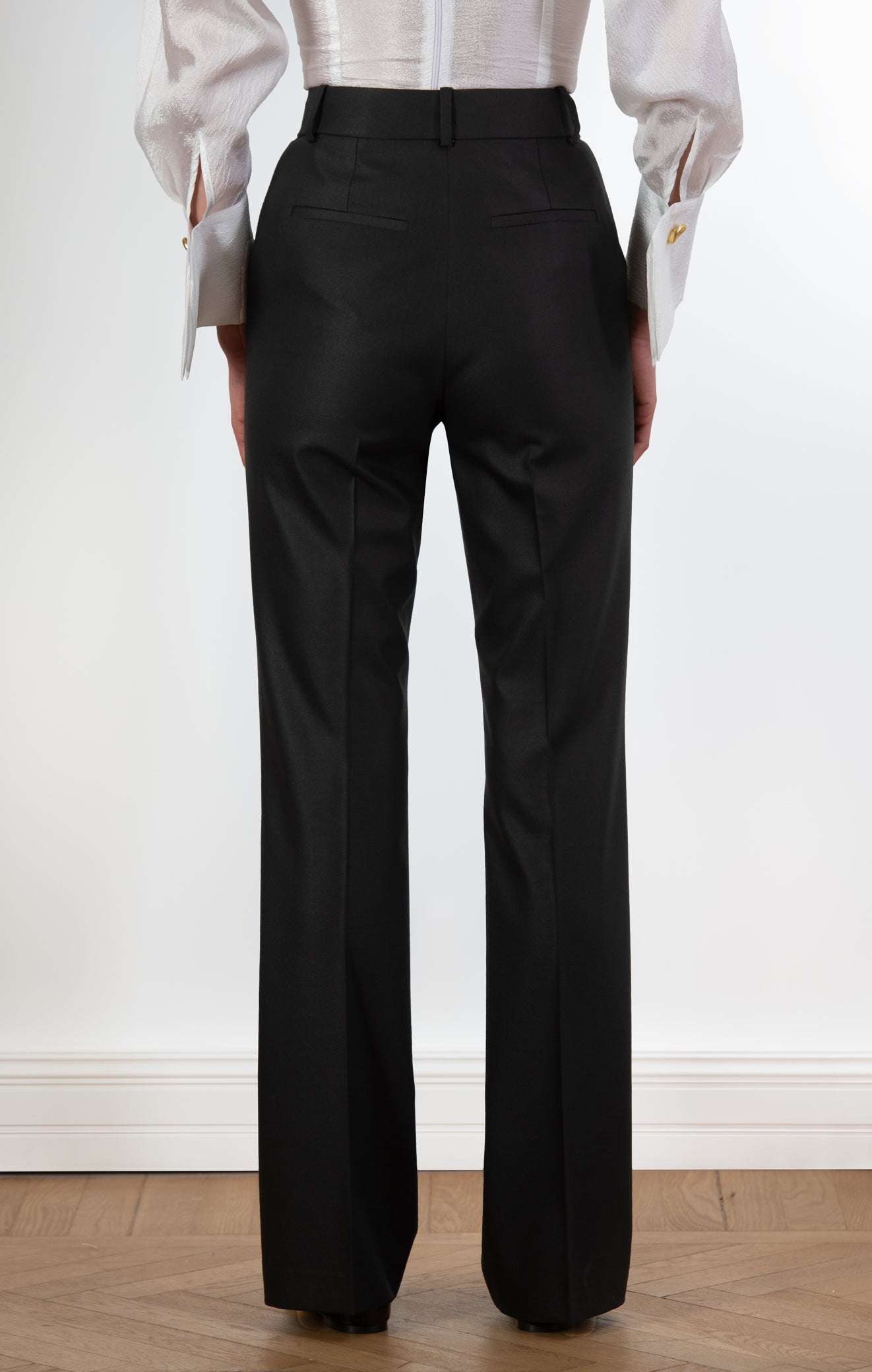PAMELA Straight Leg Crepe Trousers