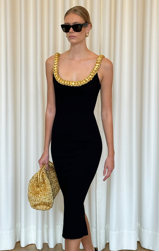 DAMARIS Crepe Midi Dress