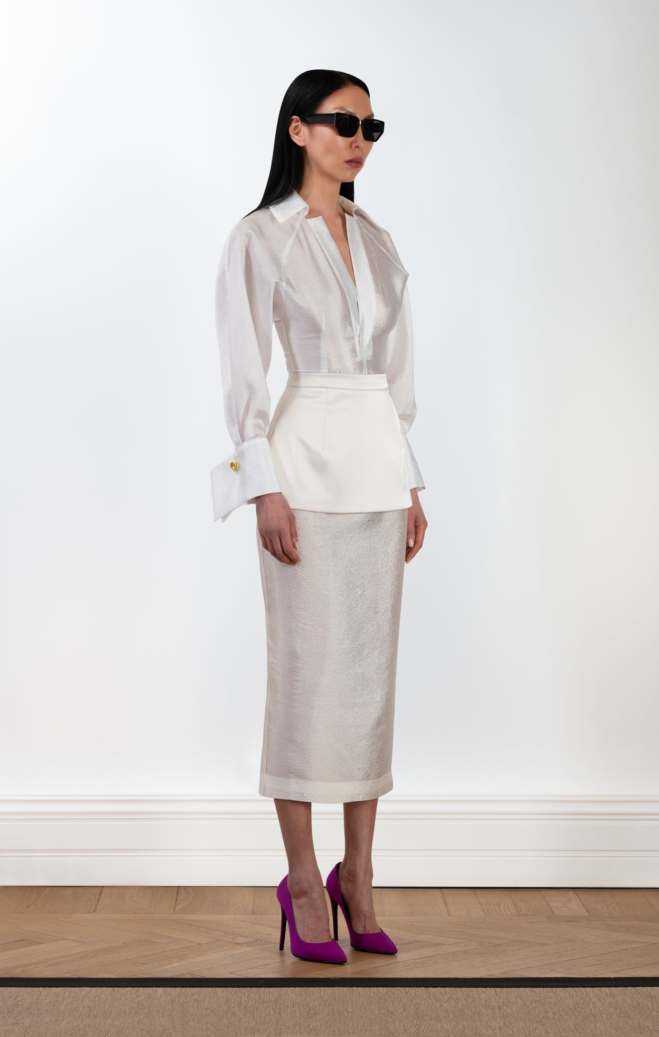 EDA Organza Midi Skirt