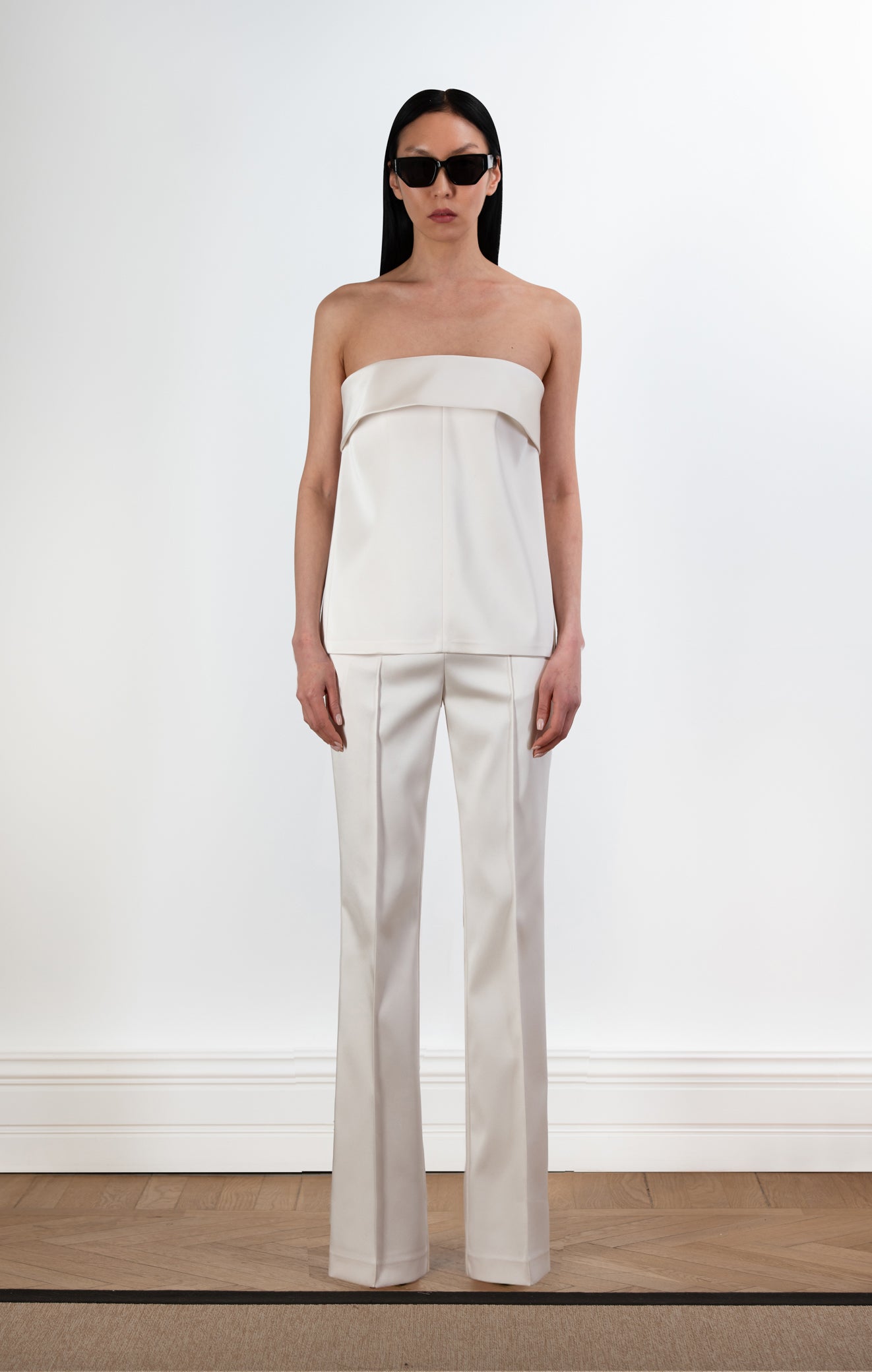 TYLER Satin Strapless Top