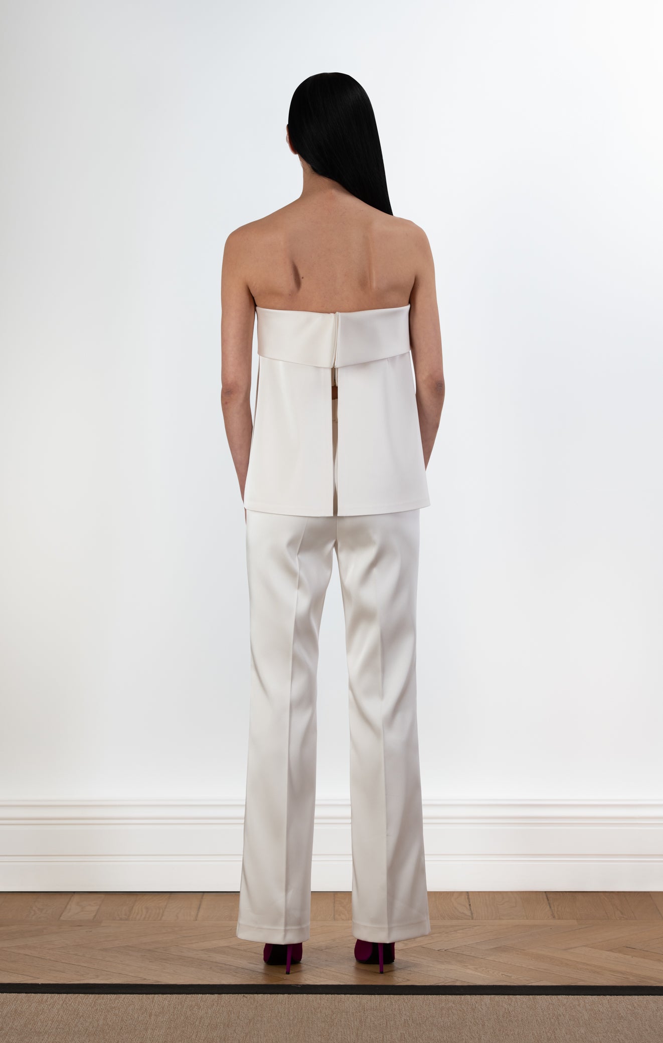 TYLER Satin Strapless Top