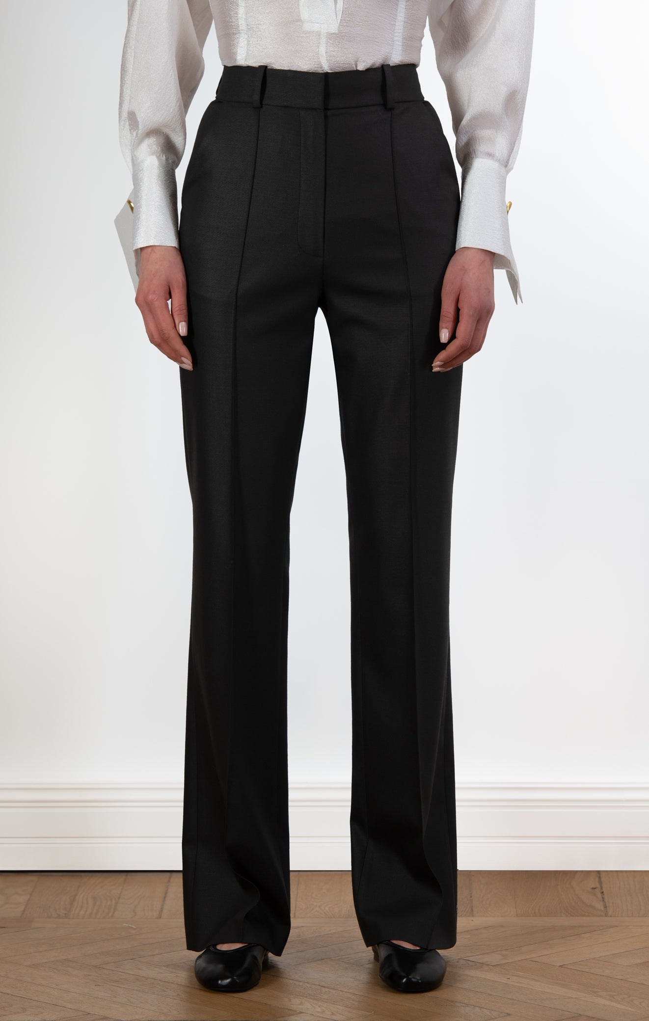 PAMELA Straight Leg Crepe Trousers