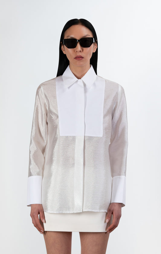 Organza Long Sleeve Shirt