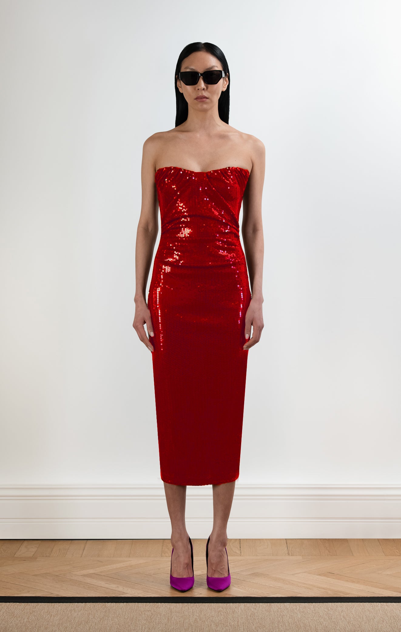 DIZZY Sequin Strapless Dress
