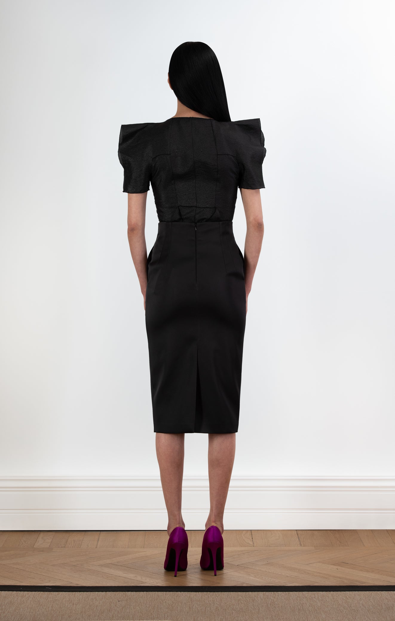 ERIKA Satin Midi Skirt