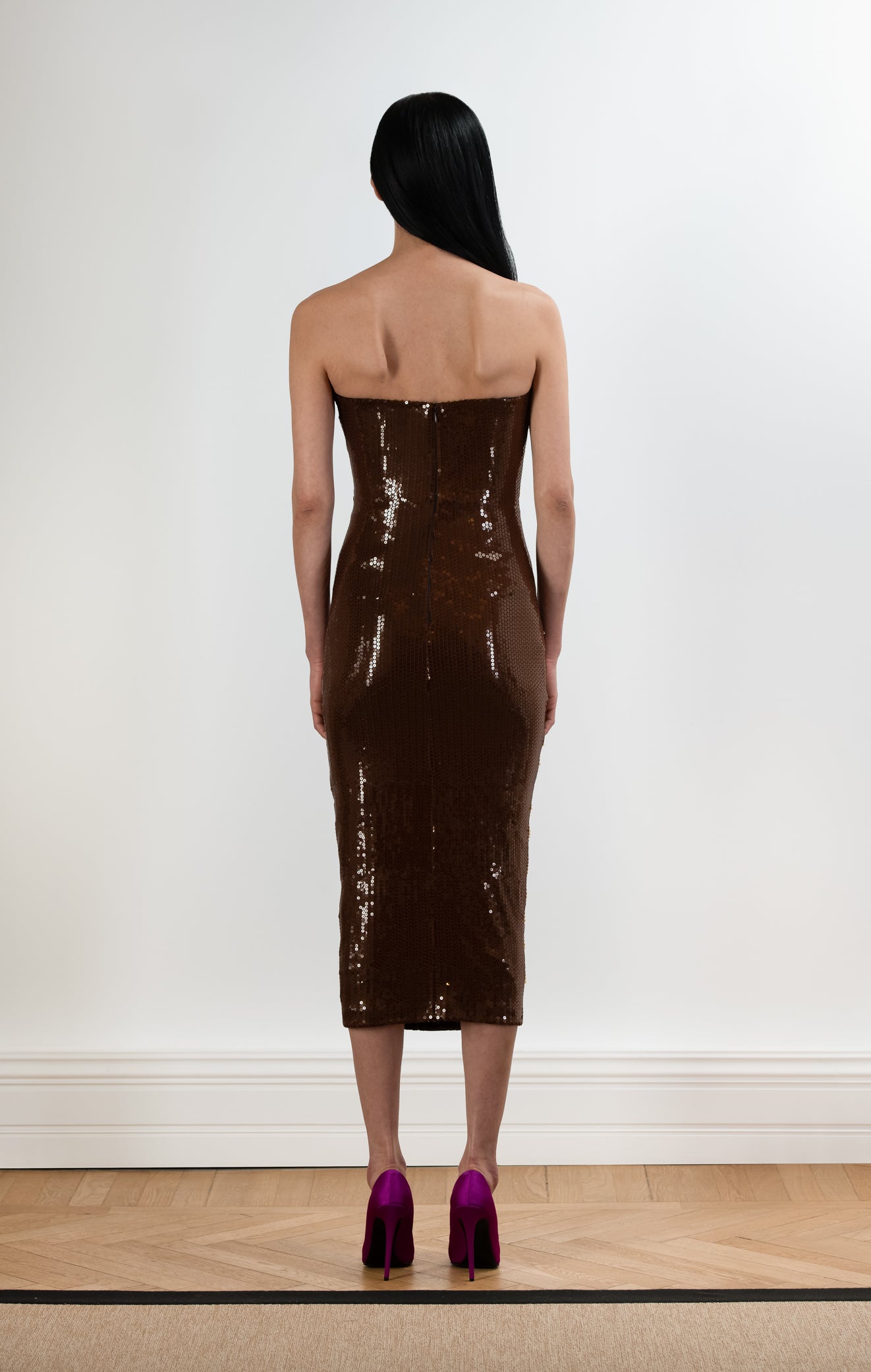 DIZZY Sequin Strapless Dress