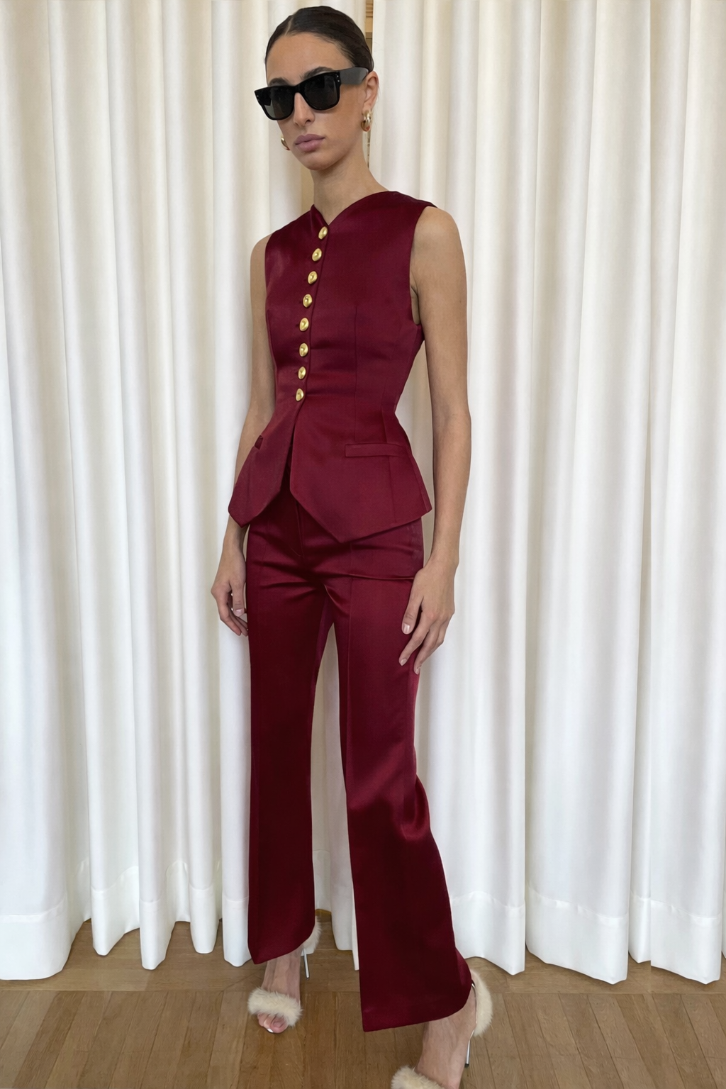 VALENTINA Satin Vest